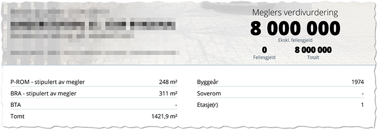 Verdivurdering - etakst - for &aring; endre formuesverdien p&aring; bolig.