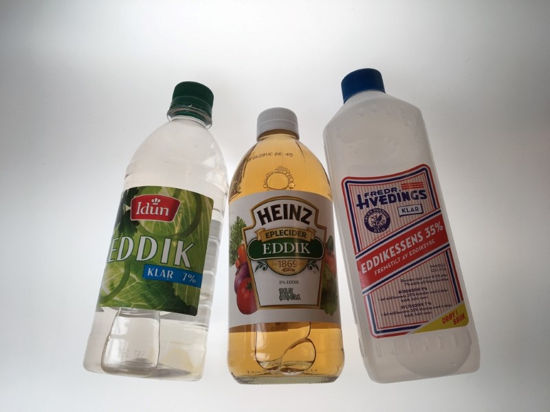 Eddik i rengjøring er effektivt.