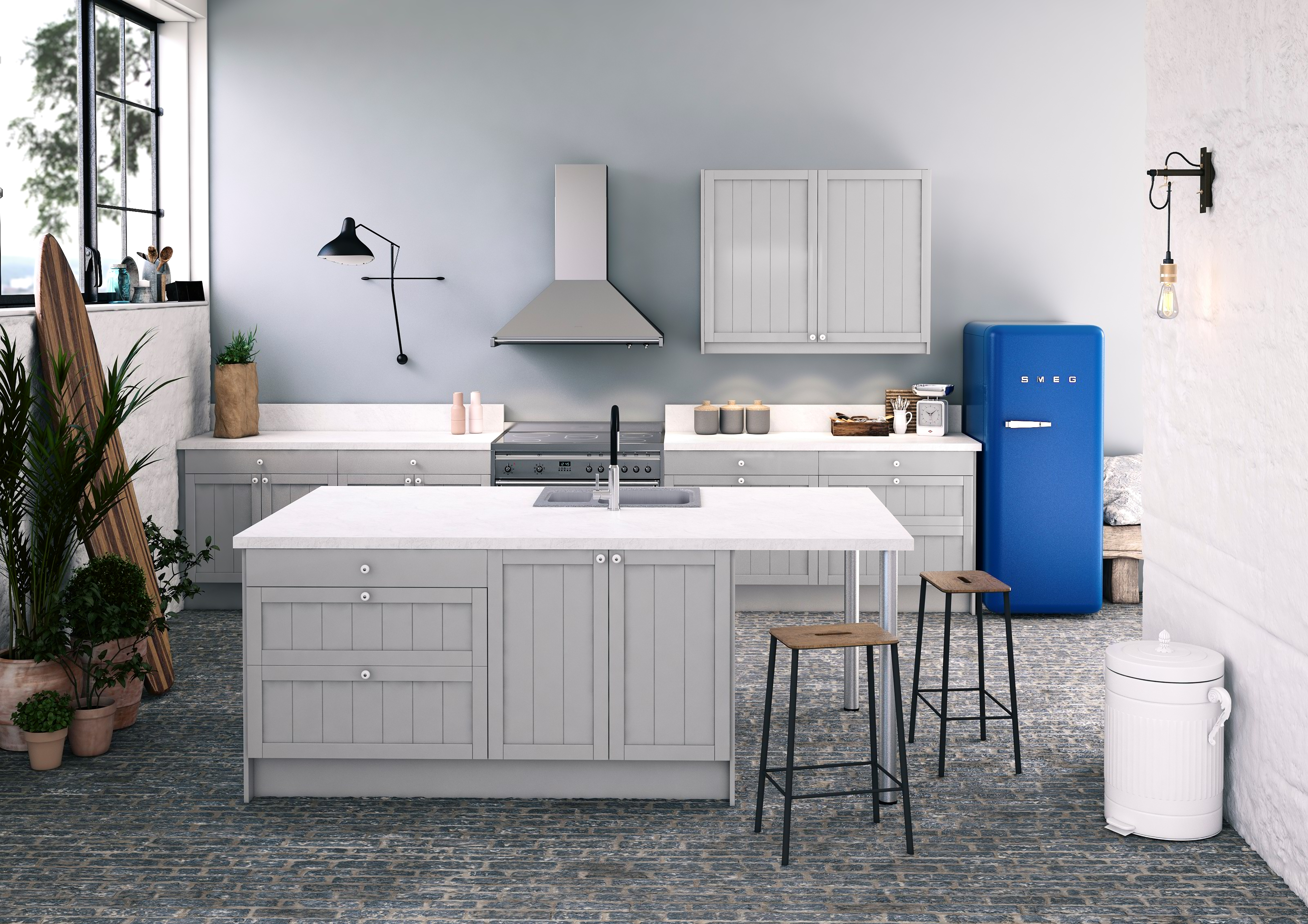 KJØKKENBENK: Ta disse grepene for å bevare fine benkeplater på kjøkkenet. Foto: Elkjøp.