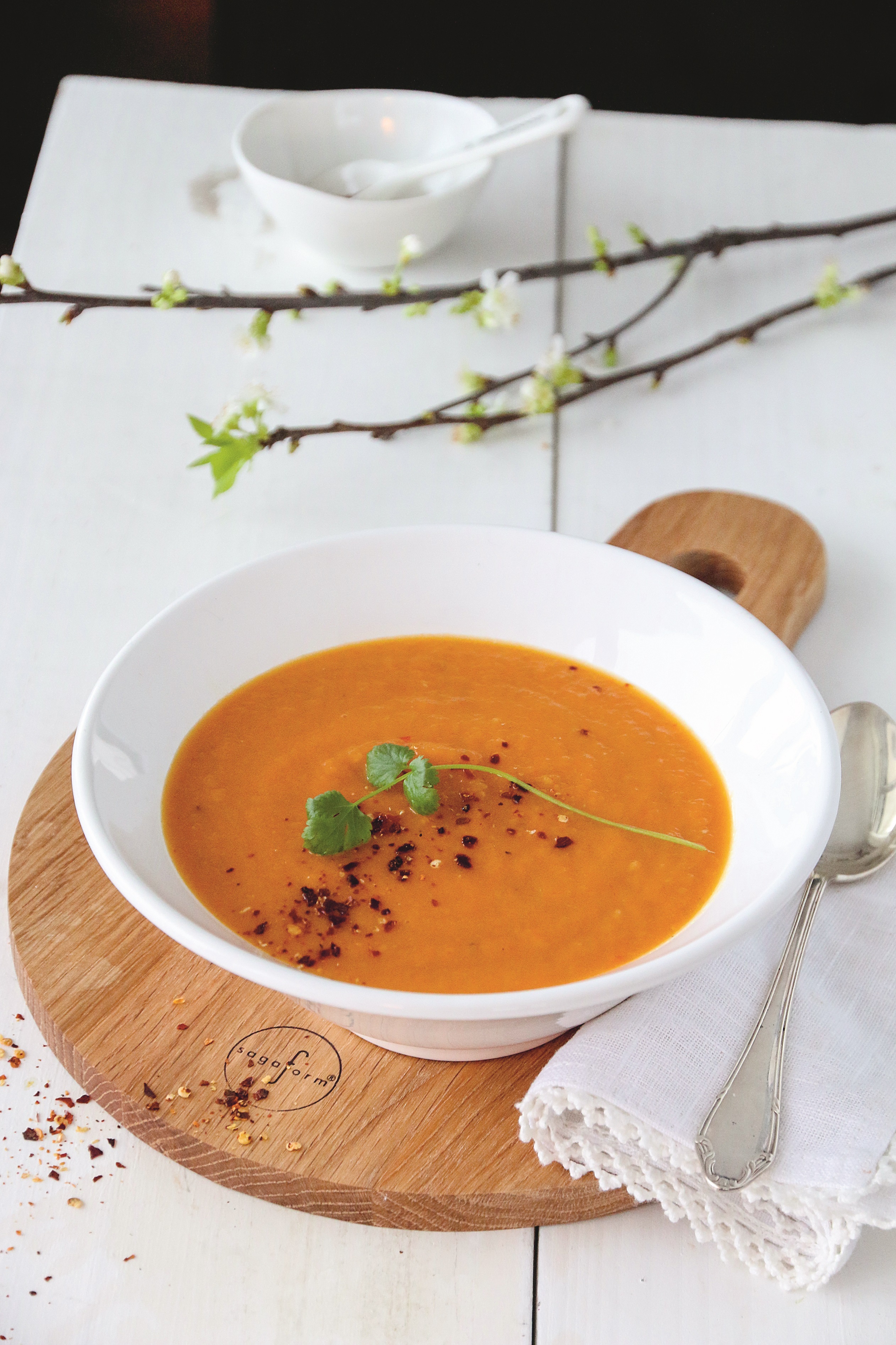 Trines gulrotsuppe med appelsin og ingefær